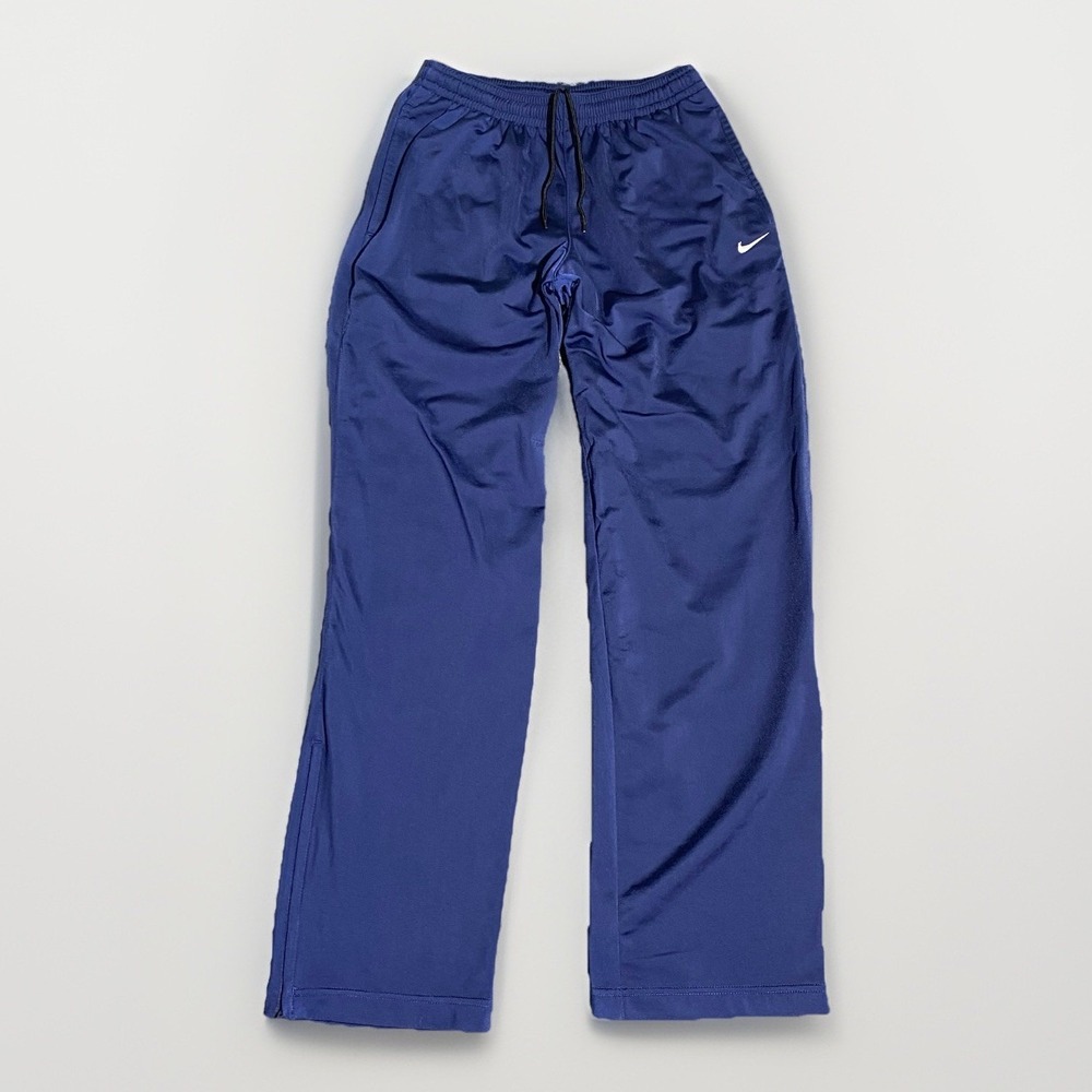 Nike Sweatpants Mens Medium Navy Loose Fit Dazzle Ankle Zip Warm Up Basketball